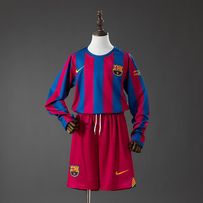 FCB 05/06 Kids Home Kit (UCL) Retro LS